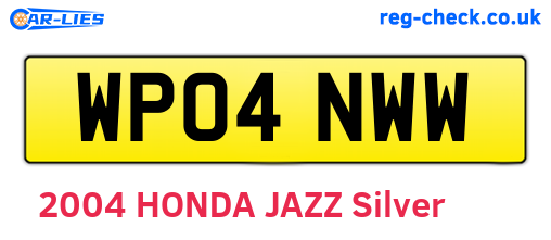 WP04NWW are the vehicle registration plates.