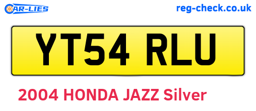 YT54RLU are the vehicle registration plates.