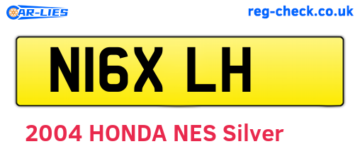 N16XLH are the vehicle registration plates.