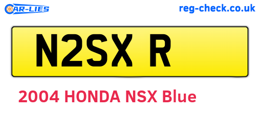 N2SXR are the vehicle registration plates.