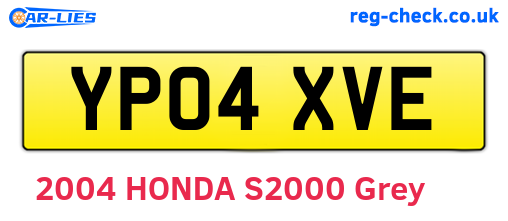 YP04XVE are the vehicle registration plates.