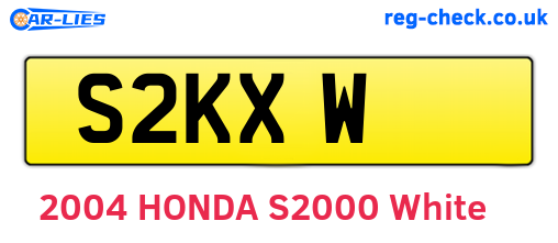 S2KXW are the vehicle registration plates.