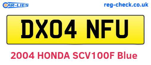 DX04NFU are the vehicle registration plates.