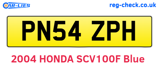 PN54ZPH are the vehicle registration plates.