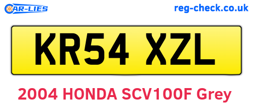 KR54XZL are the vehicle registration plates.