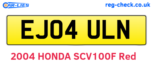 EJ04ULN are the vehicle registration plates.