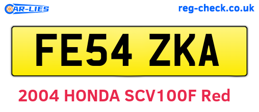 FE54ZKA are the vehicle registration plates.