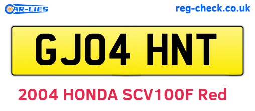 GJ04HNT are the vehicle registration plates.