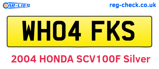 WH04FKS are the vehicle registration plates.