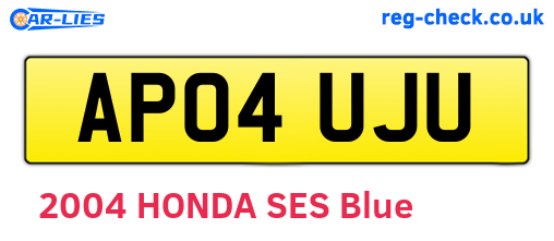 AP04UJU are the vehicle registration plates.