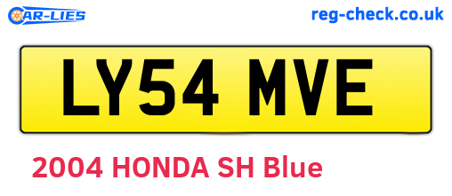 LY54MVE are the vehicle registration plates.