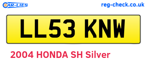 LL53KNW are the vehicle registration plates.