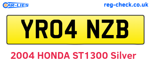 YR04NZB are the vehicle registration plates.