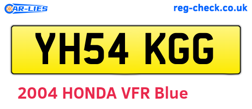 YH54KGG are the vehicle registration plates.