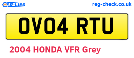 OV04RTU are the vehicle registration plates.