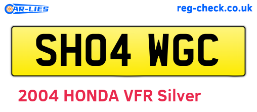 SH04WGC are the vehicle registration plates.