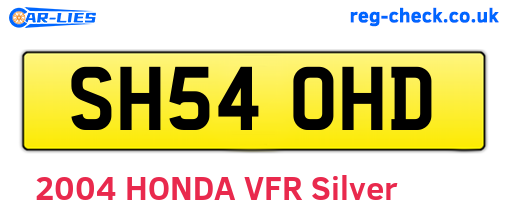 SH54OHD are the vehicle registration plates.