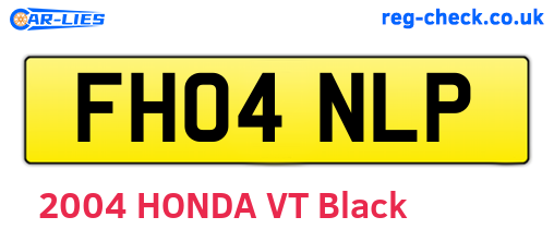 FH04NLP are the vehicle registration plates.