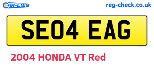 SE04EAG are the vehicle registration plates.