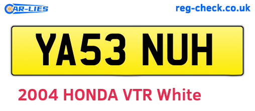 YA53NUH are the vehicle registration plates.