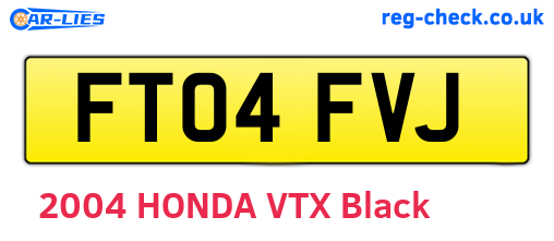 FT04FVJ are the vehicle registration plates.
