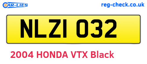 NLZ1032 are the vehicle registration plates.