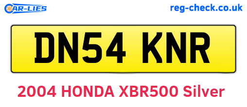 DN54KNR are the vehicle registration plates.