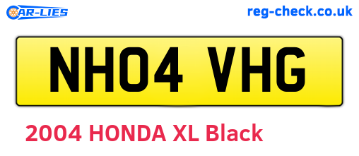 NH04VHG are the vehicle registration plates.
