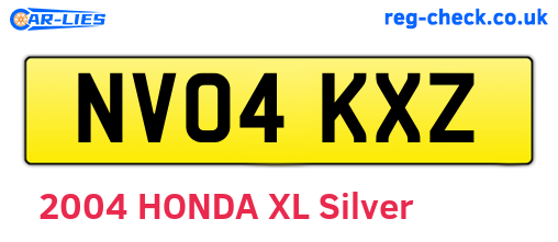 NV04KXZ are the vehicle registration plates.
