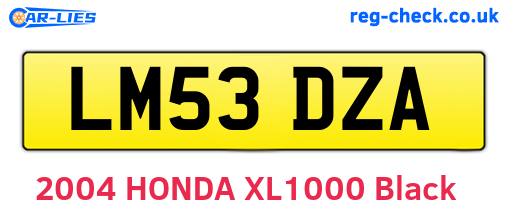 LM53DZA are the vehicle registration plates.