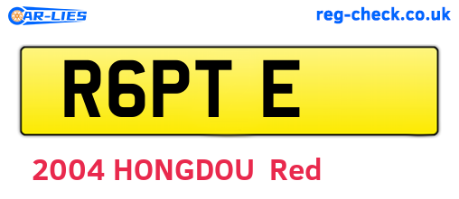 R6PTE are the vehicle registration plates.