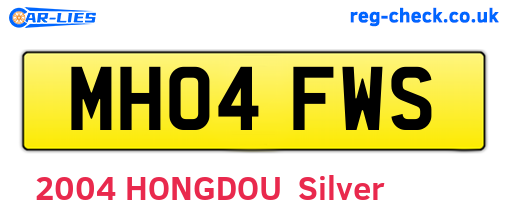 MH04FWS are the vehicle registration plates.
