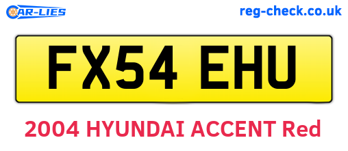 FX54EHU are the vehicle registration plates.