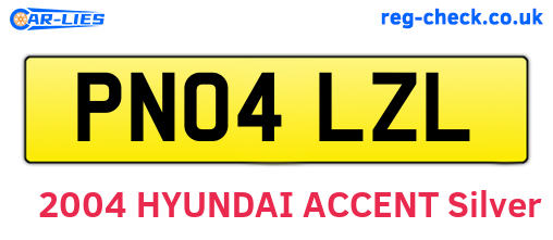 PN04LZL are the vehicle registration plates.