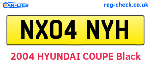 NX04NYH are the vehicle registration plates.
