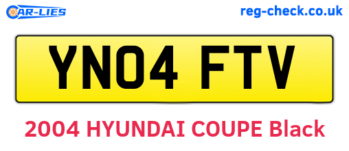 YN04FTV are the vehicle registration plates.