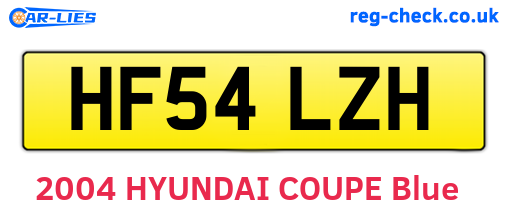 HF54LZH are the vehicle registration plates.