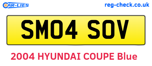 SM04SOV are the vehicle registration plates.
