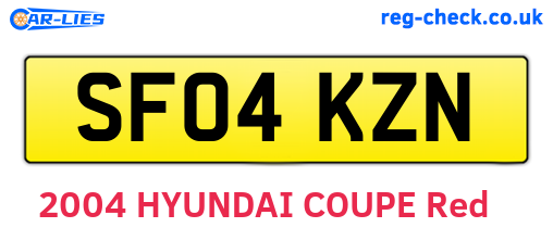 SF04KZN are the vehicle registration plates.