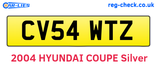 CV54WTZ are the vehicle registration plates.