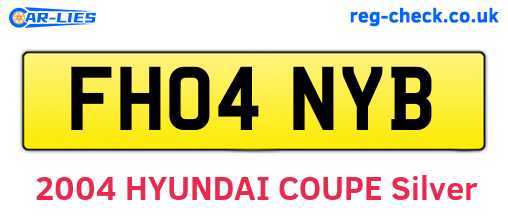 FH04NYB are the vehicle registration plates.