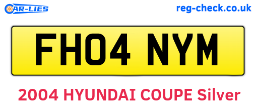 FH04NYM are the vehicle registration plates.