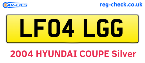 LF04LGG are the vehicle registration plates.