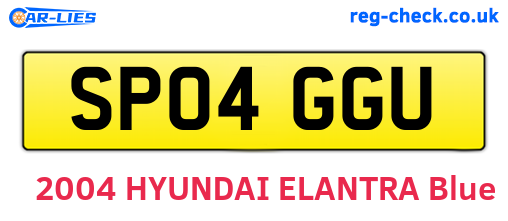 SP04GGU are the vehicle registration plates.
