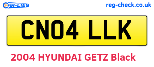 CN04LLK are the vehicle registration plates.