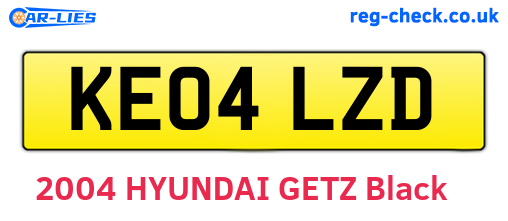 KE04LZD are the vehicle registration plates.