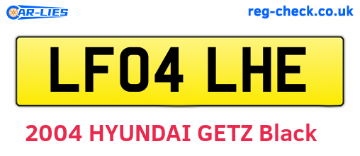 LF04LHE are the vehicle registration plates.