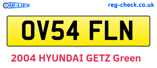 OV54FLN are the vehicle registration plates.