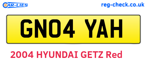 GN04YAH are the vehicle registration plates.