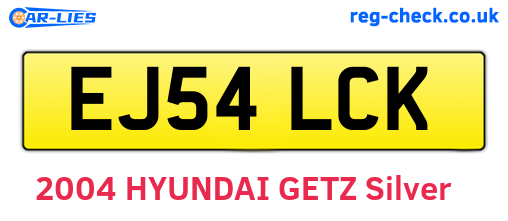EJ54LCK are the vehicle registration plates.